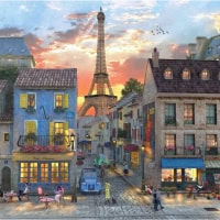 Evening in Paris by Dominic Davison 1000 piece jigsaw puzzle 7 Jigsaw Puzzle