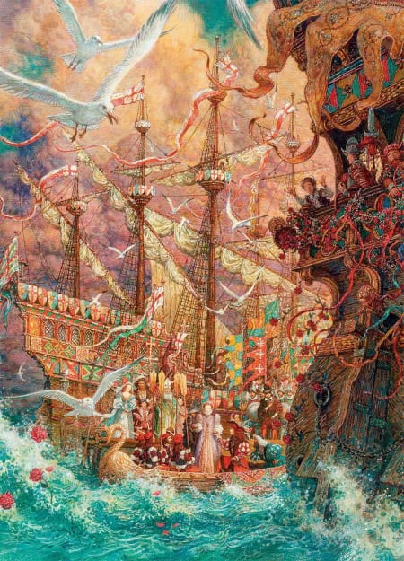 Shipside Celebration by Anton Lomaev 750 piece jigsaw puzzle 8 Jigsaw Puzzle