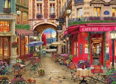 Cafe des Paris by David Maclean 500 piece jigsaw puzzle 8 Jigsaw Puzzle