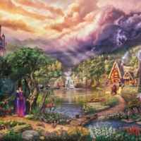 Snow White and the Queen by Thomas Kinkade 1000 piece jigsaw puzzle 10 Jigsaw Puzzle