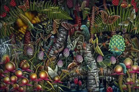 Microcosmic Garden by Robert Steven Connett 500 piece jigsaw puzzle 7 Jigsaw Puzzle