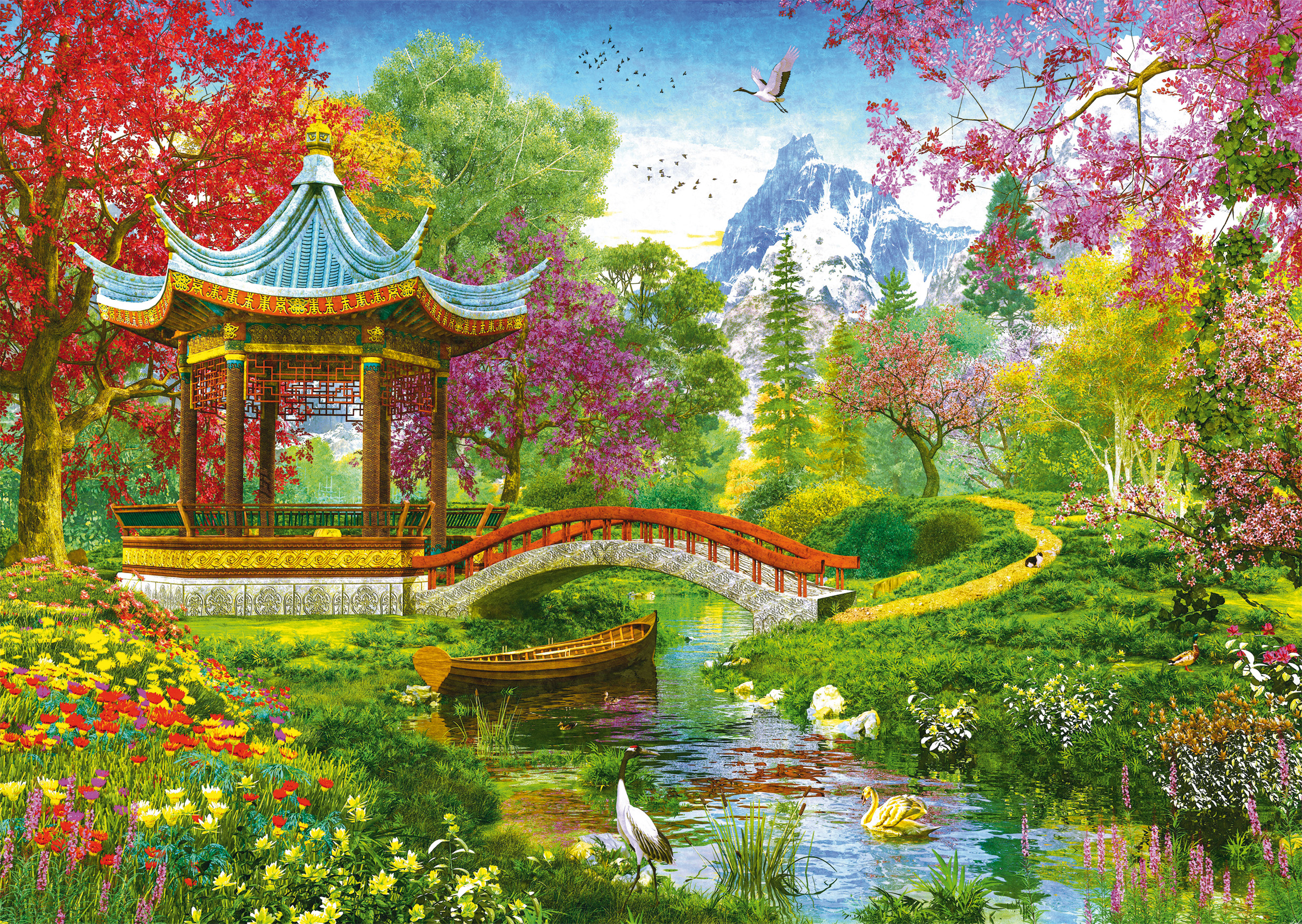 Japanese Zen Garden by Dominic Davison 1000 piece jigsaw puzzle 6 Jigsaw Puzzle