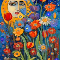 Moon Garden by Nicholas Vardaxis 1000 piece jigsaw puzzle 12 Jigsaw Puzzle
