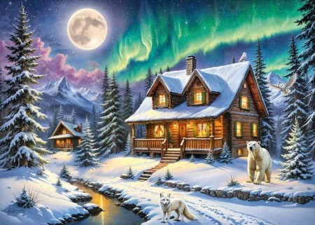 Northern Lights 1000 piece jigsaw puzzle 10 Jigsaw Puzzle