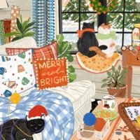 A Cosy Cat Christmas 1000 piece jigsaw puzzle 10 Jigsaw Puzzle
