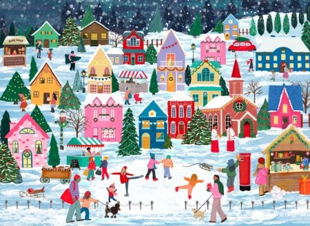 Hometown Christmas 1000 piece jigsaw puzzle 1 Jigsaw Puzzle