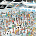 Give Us Some Space & All Dressed Up by Jan van Haasteren 2 x 1000 piece jigsaw puzzle set 2 Jigsaw Puzzle