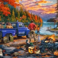 Sunset Lake 300 piece extra large jigsaw puzzle 10 Jigsaw Puzzle