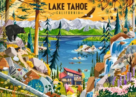 Sacred Lake Tahoe, California 1000 piece jigsaw puzzle 1 Jigsaw Puzzle