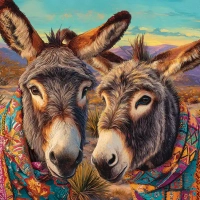 Dos Burros 500 piece jigsaw puzzle 10 Jigsaw Puzzle