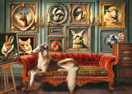 The Aristocratic Menagerie 1000 piece jigsaw puzzle 8 Jigsaw Puzzle