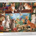 Cats by the Aquarium 1000 piece jigsaw puzzle 2 Jigsaw Puzzle