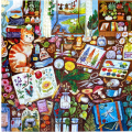 Naturalist's Cat 1000 piece jigsaw puzzle 3 Jigsaw Puzzle