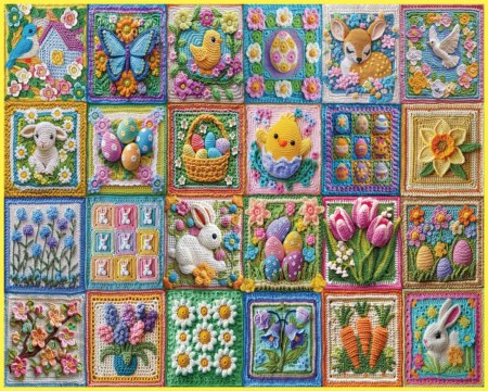 Easter Crochet by Jessica White 1000 piece jigsaw puzzle 9 Jigsaw Puzzle