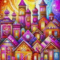Violet Town 1000 piece jigsaw puzzle 14 Jigsaw Puzzle