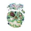 Shakespeare's Birds 1000 piece circular jigsaw puzzle 4 Jigsaw Puzzle