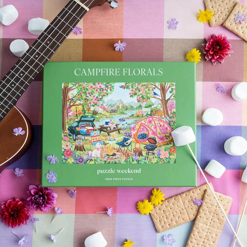 Campfire Florals by Olivia Gibbs 1000 piece jigsaw puzzle 2 Jigsaw Puzzle