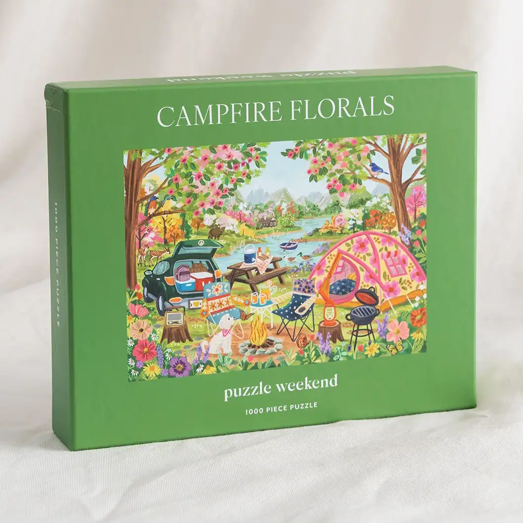 Campfire Florals by Olivia Gibbs 1000 piece jigsaw puzzle 3 Jigsaw Puzzle