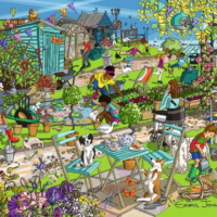 Seaside Allotment by Emma Joustra 500 piece jigsaw puzzle 11 Jigsaw Puzzle
