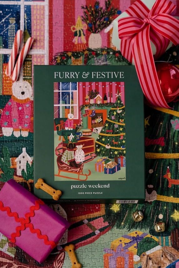 Furry & Festive by Eva Jael 1000 piece jigsaw puzzle 3 Jigsaw Puzzle