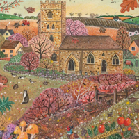 Autumn Village 500 piece jigsaw puzzle 11 Jigsaw Puzzle