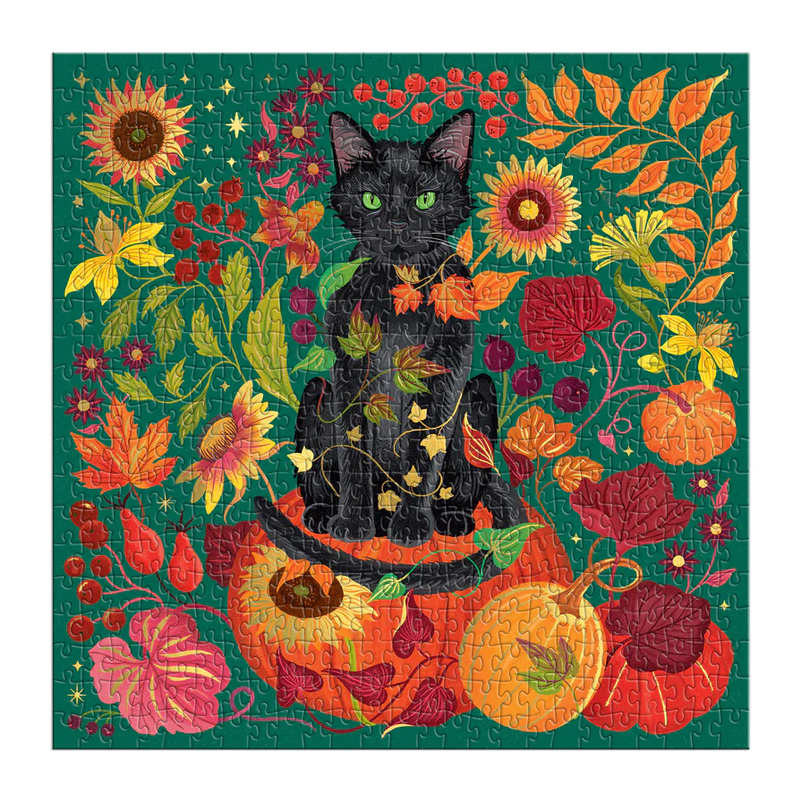 Whiskers of Autumn by Dawn Cooper 500 piece foil embossed jigsaw 3 Jigsaw Puzzle