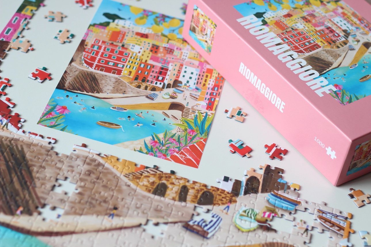 Riomaggiore by Nolwenn Denis 1000 piece jigsaw puzzle 4 Jigsaw Puzzle