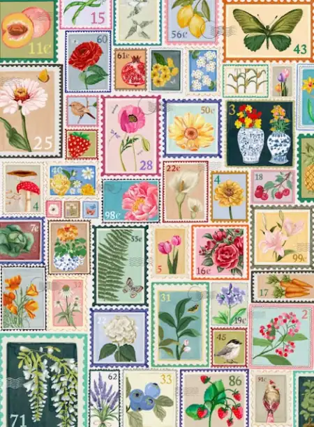 Petals and Postage by Shanya Bharti 500 piece jigsaw puzzle 1 Jigsaw Puzzle