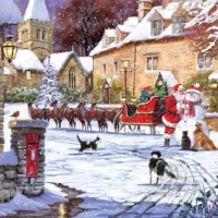 Christmas Night by Richard Macneil 1000 piece jigsaw puzzle 10 Jigsaw Puzzle