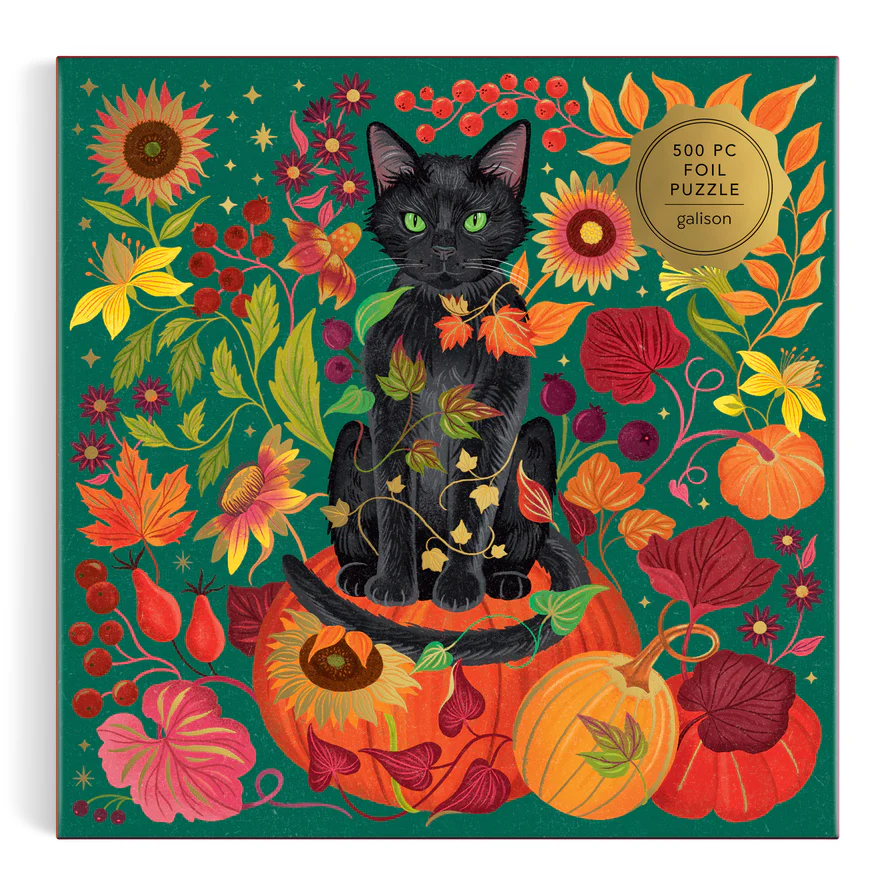 Whiskers of Autumn by Dawn Cooper 500 piece foil embossed jigsaw 2 Jigsaw Puzzle