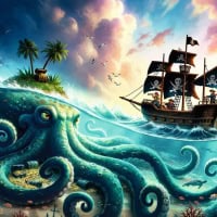 Octopus Treasure 100 piece extra large jigsaw puzzle 11 Jigsaw Puzzle