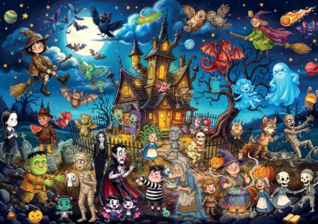 Funny Halloween by Serhat Filiz 1000 piece jigsaw puzzle 31 Jigsaw Puzzle