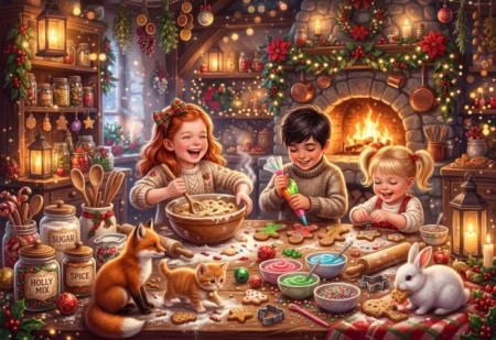 The Little Christmas Bakers 1000 piece jigsaw puzzle 21 Jigsaw Puzzle