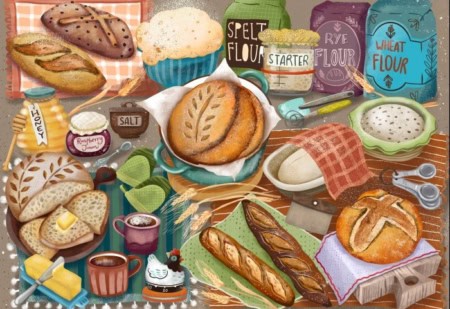 Home Bread Baking 1000 piece jigsaw puzzle 32 Jigsaw Puzzle