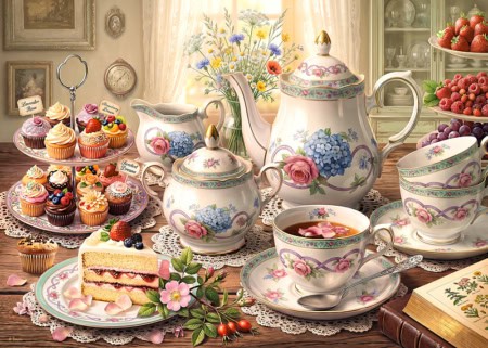 Tea at the Quiet Hour 1000 piece jigsaw puzzle 38 Jigsaw Puzzle